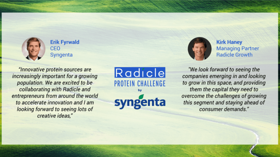 Radicle protein challenge by Syngenta